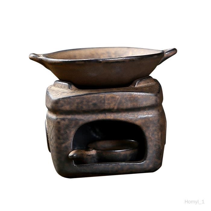 Chauffe-théière rétro en fer - Chauffe-théière - Chauffe-théière en fer -  Brûle au charbon de bois - Ensemble d'appareils chauffants : :  Cuisine et Maison
