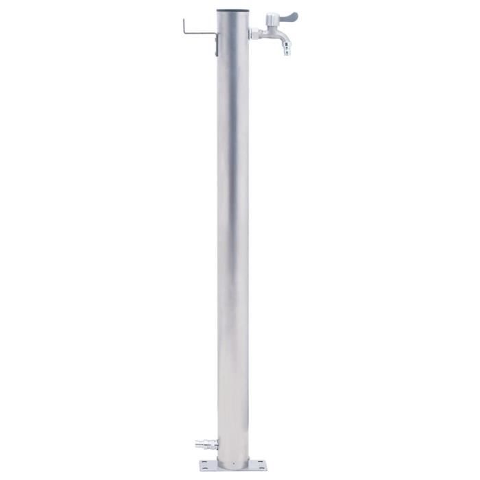 Colonne Eau Jardin Acier Inoxydable 60cm - Robinet Sur Pied VidaXL