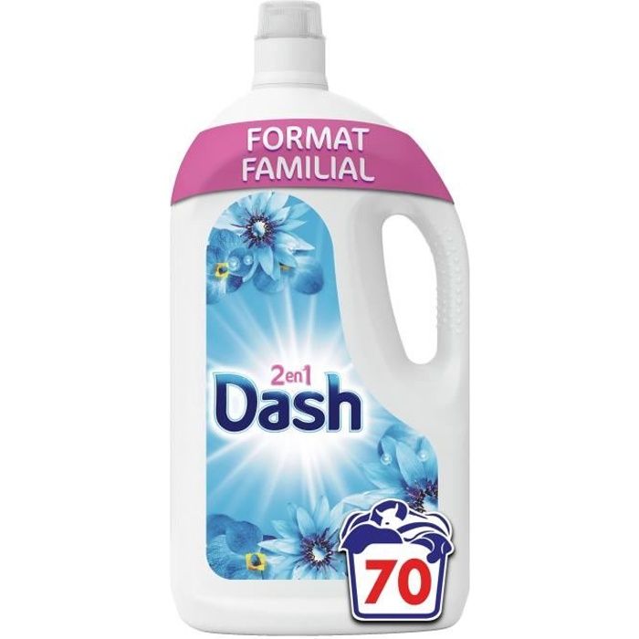 Dash 2en1 Lessive Liquide Envolée d'Air Frais 70 Lavages
