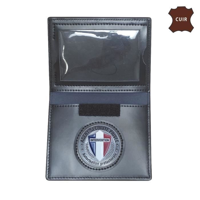 porte carte agent securite privee 3 volets cdiscount bagagerie maroquinerie