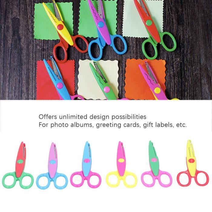Ciseaux Décoratifs Fiskars Pour Scrapbooking, Lames Décoratives, Bleu Et Rose