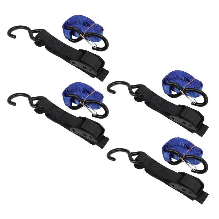 Kit D'arrimage Lockes-22 : 2 Rails Aluminium + 2 Sangles à Cliquet Pour Fourgon