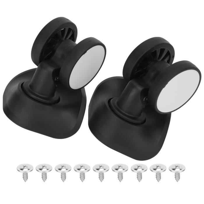 Roues De Remplacement Pour Valise - Paire Universelle A65 - Noir - Taille L Ou S - Avec Vis
