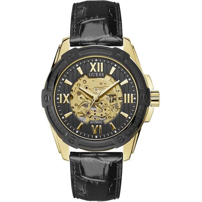 Guess Montre Analogique pour Hommes movement Automatique en Cuir