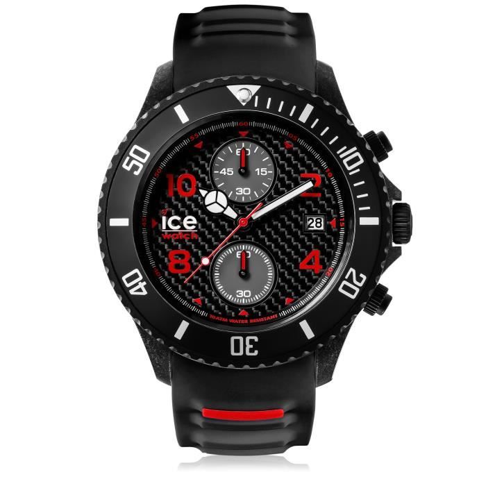 - Résine Black homme - Achat/vente avec (Extra en 001316 Adulte montre - Ice-Watch pour White , Chrono Montre - bracelet - carbon Large) noire Cdiscount ICE - Homme silicone