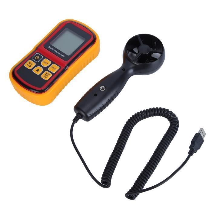Anémomètre Haofy Vitesse Vent DC 5V - Plage 0-45 M/s - IP64 - Pour Serre, Météo, Bateau - Câble Inclus