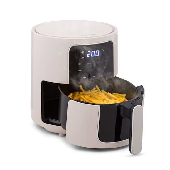 Friteuse à air chaud - Klarstein Crisp-Pro Air Fryer 1400 W 3,5 L 8 programmes Minuterie - Blanc