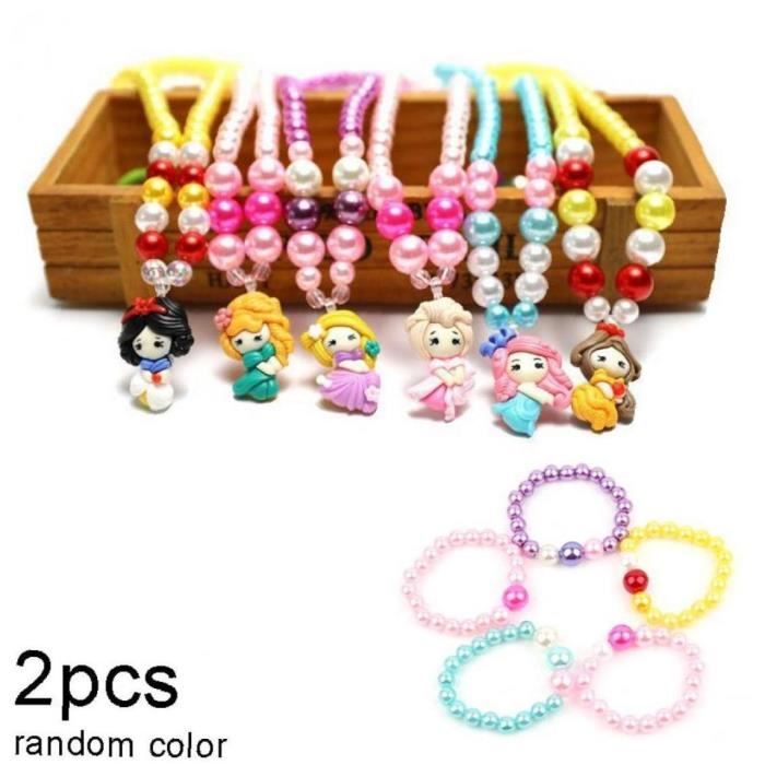 1set Disney Princess Collier et bracelet avec collier et bracelet ...