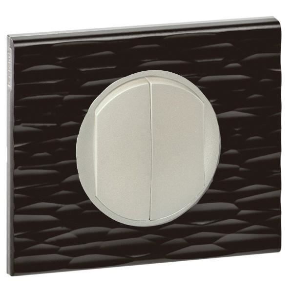 Legrand 099771 Double inter ou VV Céliane Soft 10A - titane avec