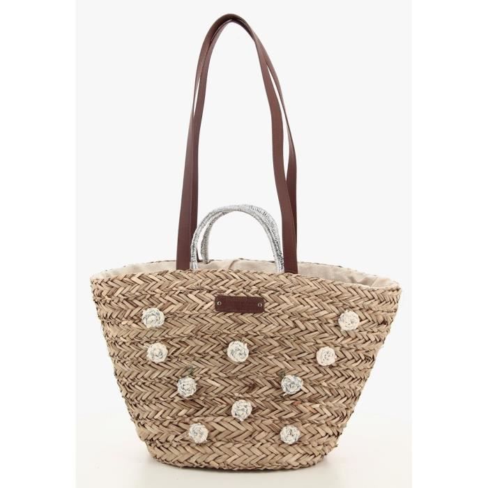 Le Voyage En Panier Grand Panier En Paille Tendance Femme Avec