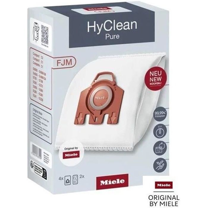 Sac Aspirateur - MIELE - FJM Pure - Sac haute qualité avec système de filtration AirClean