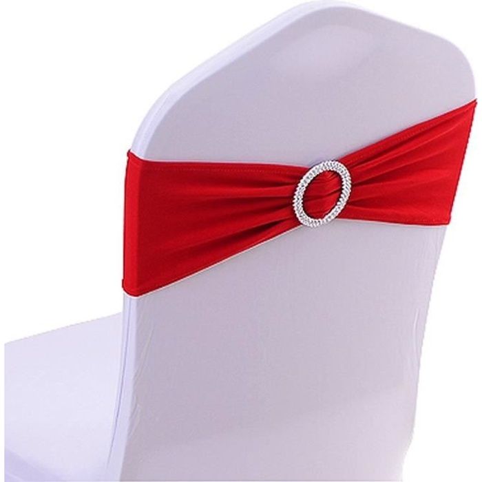 50 Pcs Noeuds de Chaise Elastique pas besoin d'être Lié Décoration