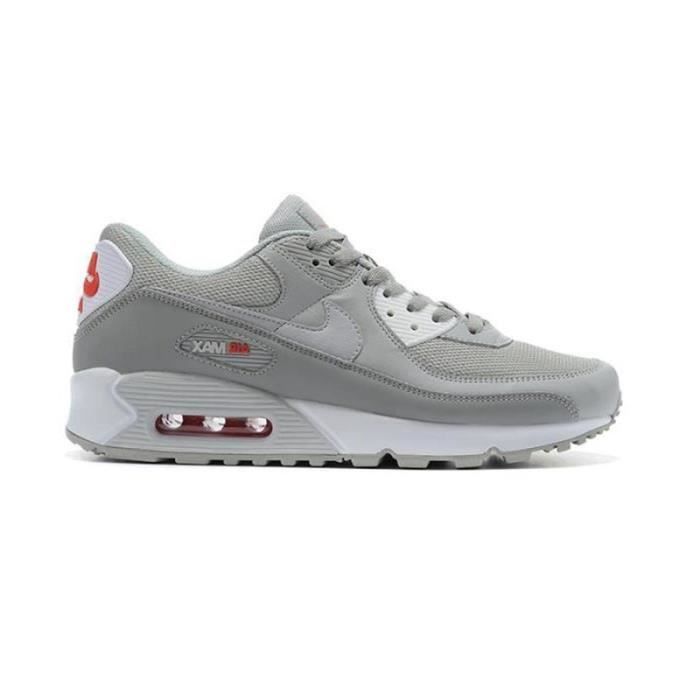 Baskets Nike Air Max 90 pour hommes Gris Lacets Synthetique Gris Cdiscount Chaussures