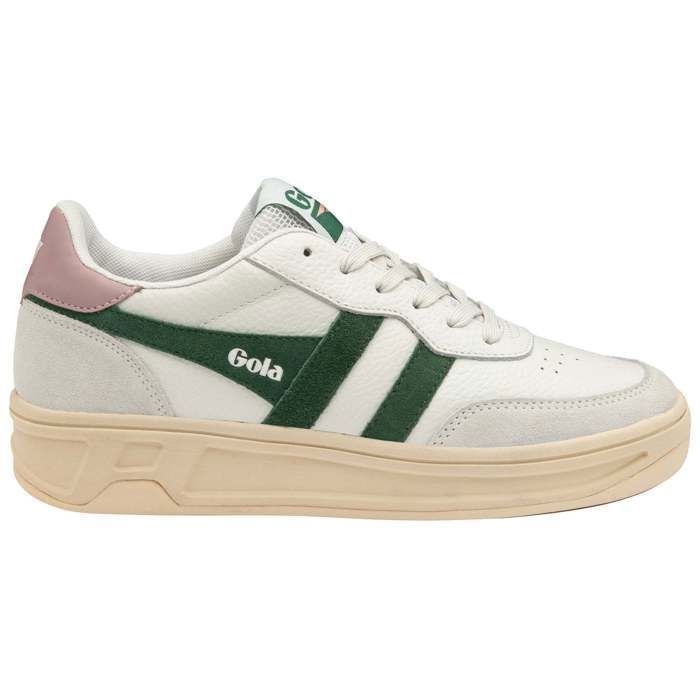 Gola Baskets femme - GOLA - Topspin - Cuir blanc - Semelle gomme - Style rétro années 90