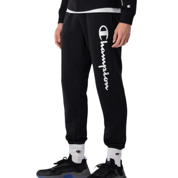 Jogging Homme - CHAMPION - Rib - Taille haute - Logo imprimé - Poches latérales