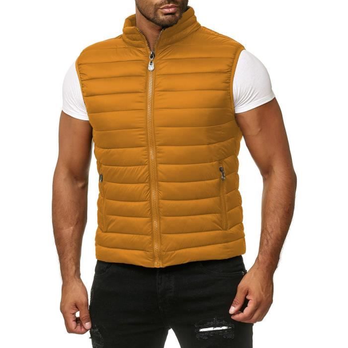Doudoune sans manche jaune hot sale moutarde