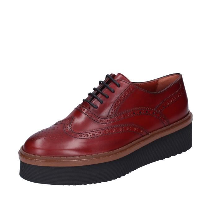 derbies femme rouge bordeaux