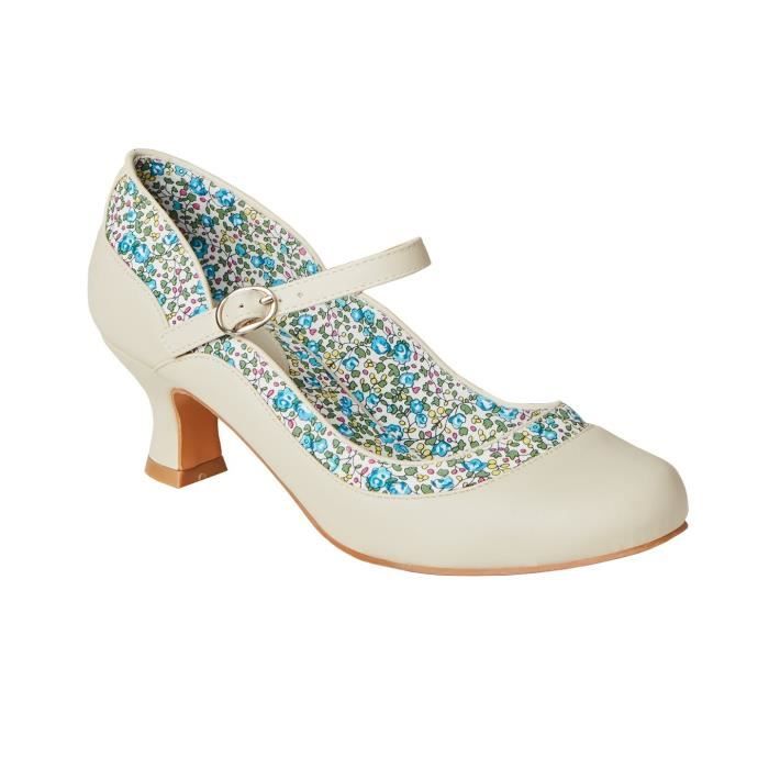 Escarpin fleuri online femme