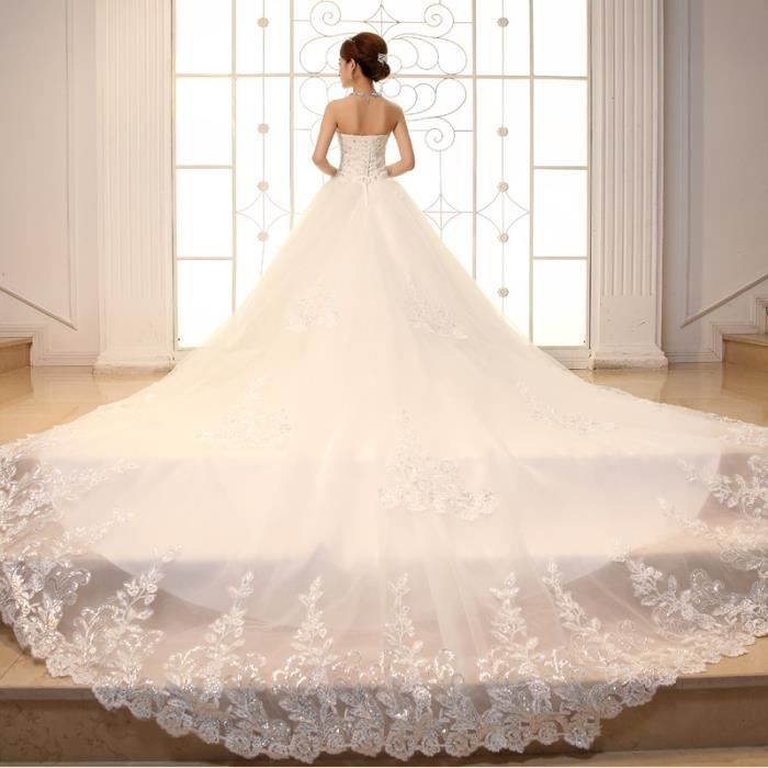 white m robes de mariée 2021 nouveau printemps robes de mariée à fleurs queue-de-pie bustier taille haute robes de mariage robes