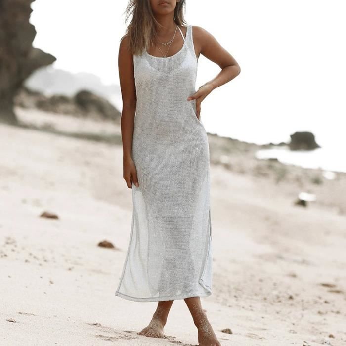 Robe outlet maille blanche