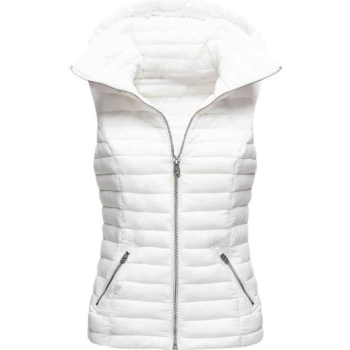 Doudoune femme sans manche blanche sales