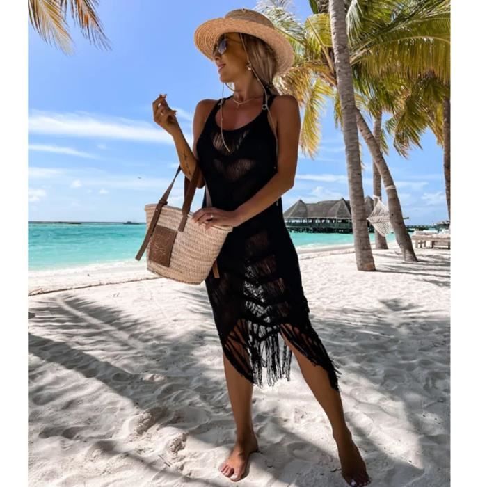 Tunique au crochet femmes couvertures de bikini robe vid e sexy