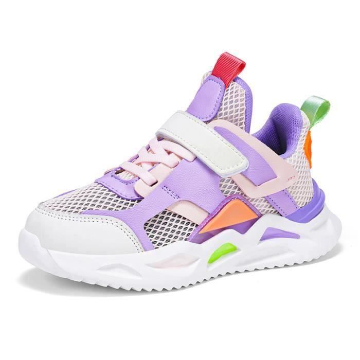 Chaussures Montantes Scratch Enfant Basket Fille Chaussures Sport De Toile Dunk Enfant Bébé Baskets Confortables Fille