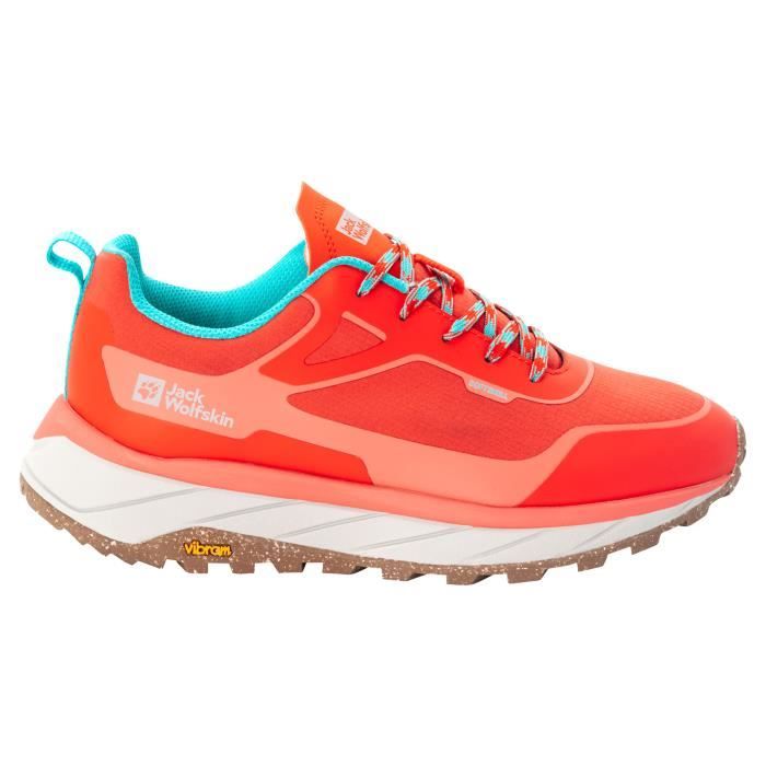 chaussures de marche de randonnée femme jack wolfskin terrashelter low - red / blue - 39,5