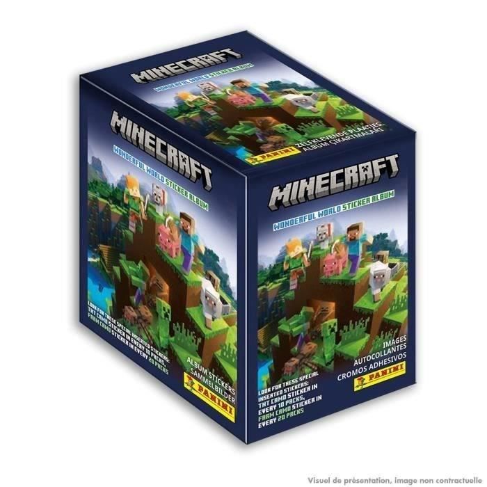 Stickers Minecraft 2 - Boîte de 36 pochettes - Collectionne les 256 stickers dont 64 spéciaux