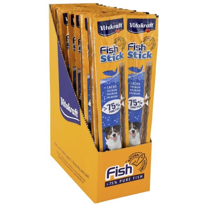 Meilleurs prix pour VITAKRAFT Fish Stick Friandise pour chien au poisson - Lot de 50 stick de 15g