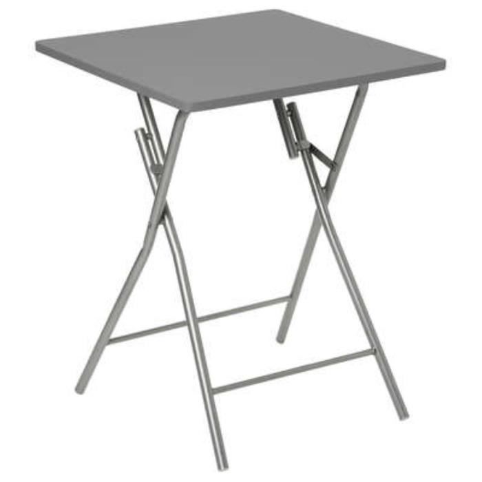 Table Pliante Grise 60 X 60 X 75 Cm Achat Vente Table D