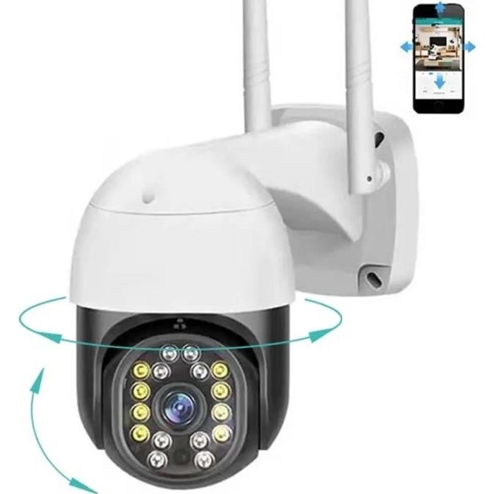 Caméra de Surveillance WiFi Extérieur PRUMYA HD 1080P 2.4 + 5g wifi, Zoom  4x, Vision Nocturne Maison Sécurité - Cdiscount Bricolage