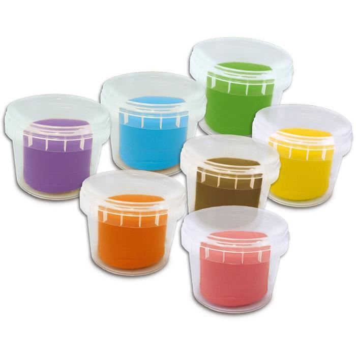 Kit de pâte à modeler géant écologique (7x90 g avec outils)