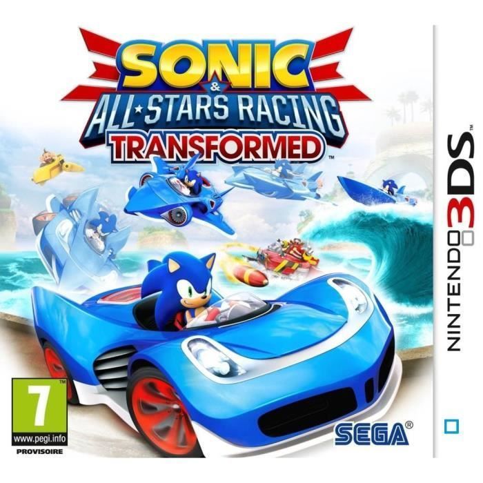Jeu vidéo - Sega - Sonic & All-Stars Racing Transformed - 3DS - Course - PEGI 7+