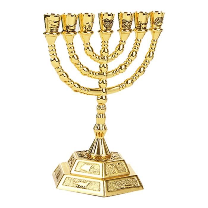 Candélabre - HOMYL - Menorah - Émaillé à la main - Cristaux - 7 branches ou 9 branches - Maison