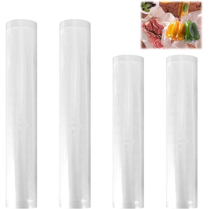 4 Rouleaux Sac Sous Vide Alimentaire Sachet Gaufré 20x500cm Pour Appareil  de Mise Sous Vide Pour Stockage Alimentaire - Cdiscount Maison