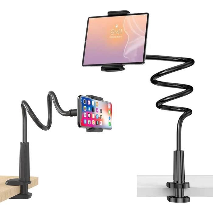 Support Flexible Bras Articulé Pour Smartphone - Fixation Par Clip Sur Table Ou Bureau - Marque System-S