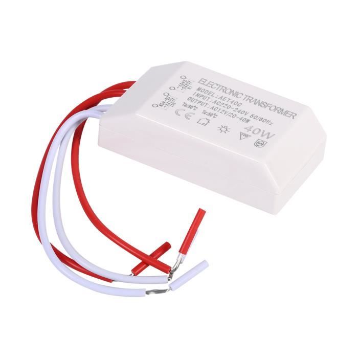 Transformateur électronique 160W 220V Vers 12V - Pour Spots Halogènes/LED Basse Tension, Intérieur/extérieur