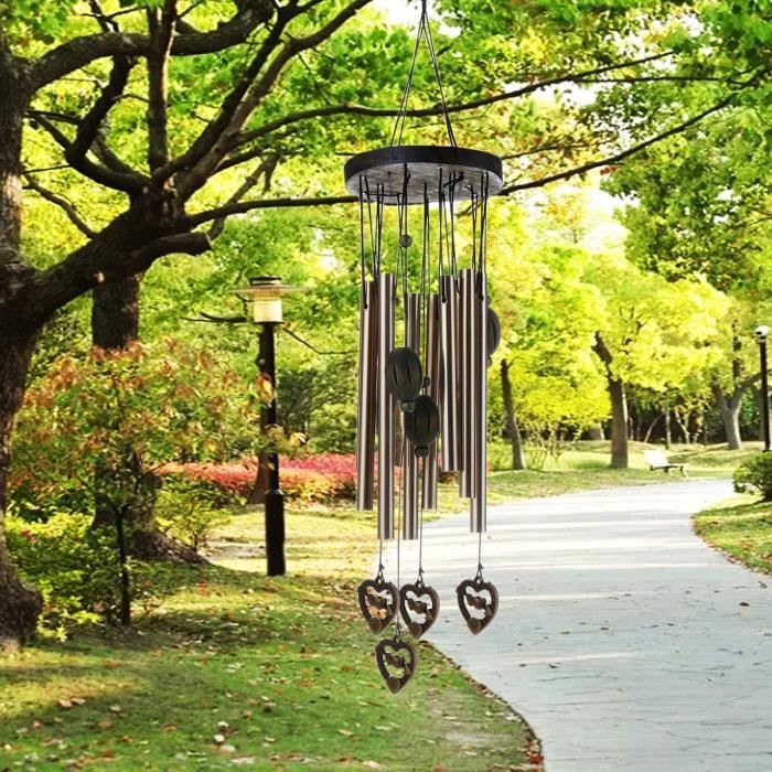 Carillon éolien en bois, décoration suspendue pour jardin et