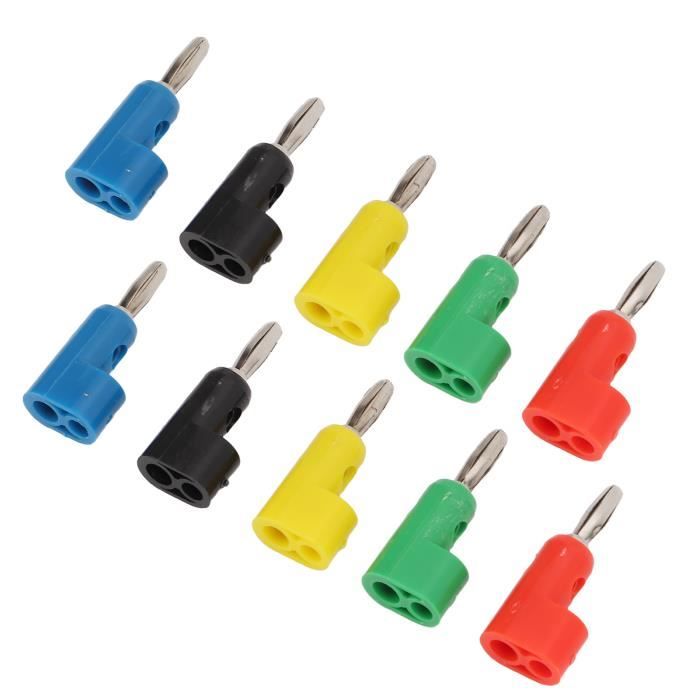 RUNCCI-YUN - 10 Bornes De Connexion Haut-parleur, Fiches Banane Noir Et Rouge - Pour Montage Facile Et Son HiFi Pur