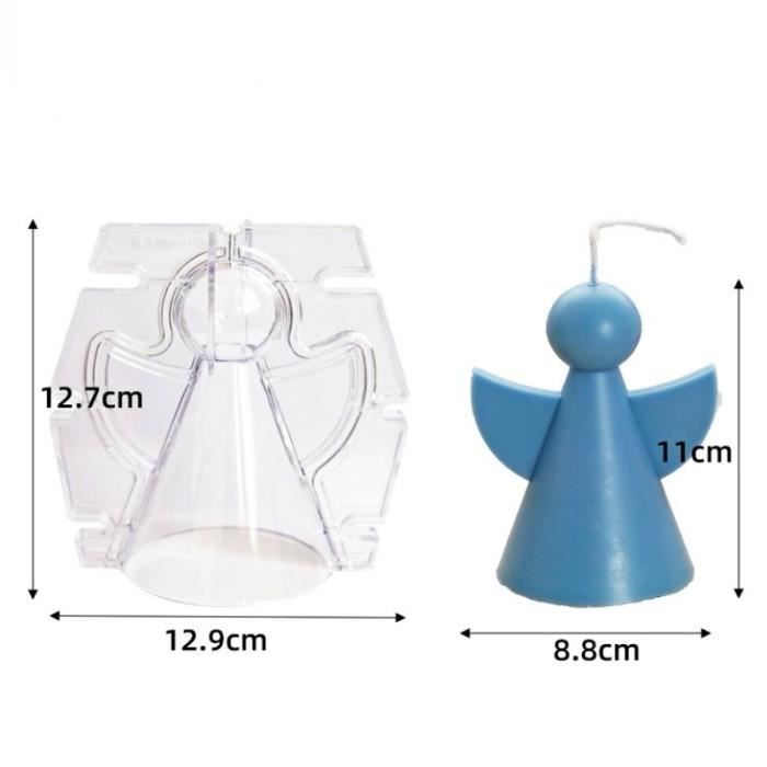 Moule Bougie Ange 3D En Silicone – Formes Ange Avec Cœur/livre/fleur/maison – Pour Cire Soja Ou Abeille, Facile à Démouler - 14