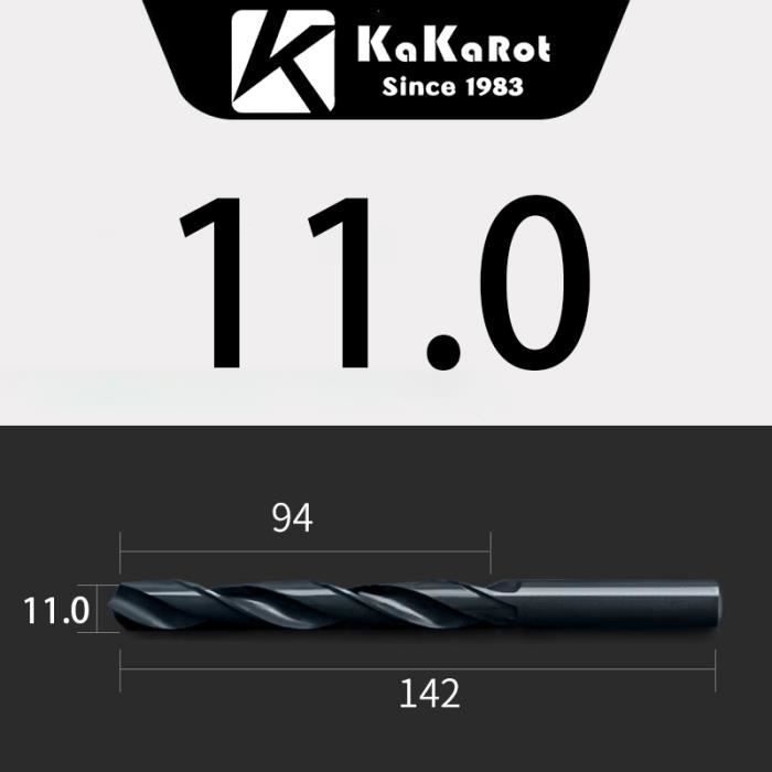 5 Mèches HSS Extra-Longues 200mm - Diamètres 4/5/6/8/10mm - Pour Métal, Bois, Aluminium - QWORK