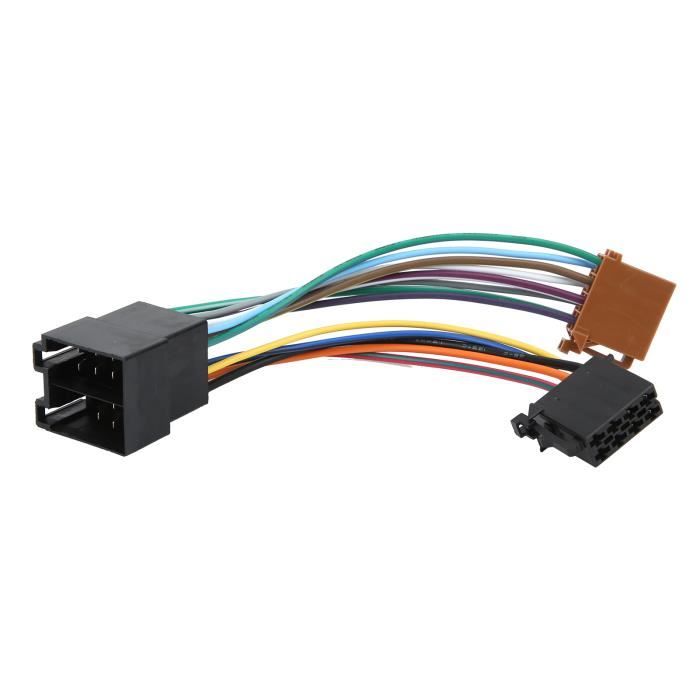 AERZETIX: Adaptateur Faisceau câble fiche ISO pour autoradio d'origine pour  Auto Voiture