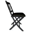 Chaise de réception pliante noire - Napoléon - Bois - Haut de gamme - Design-1