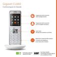 Téléphone Fixe GIGASET CL 660 Blanc - Écran couleur rétroéclairé - Répertoire 400 contacts - Mains libres-1
