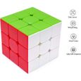 Enfants Adultes Cadeau de Vacances Speed Cube 3x3x3 Stickerless Magic Puzzle Cube de Vitesse Magique (Surface mate non marquante)-1