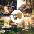 Camping Gaz Poêle Portable Cuisinière à gaz légère pour la cuisine en plein air Randonnée Pêche Sac à dos Orange-1