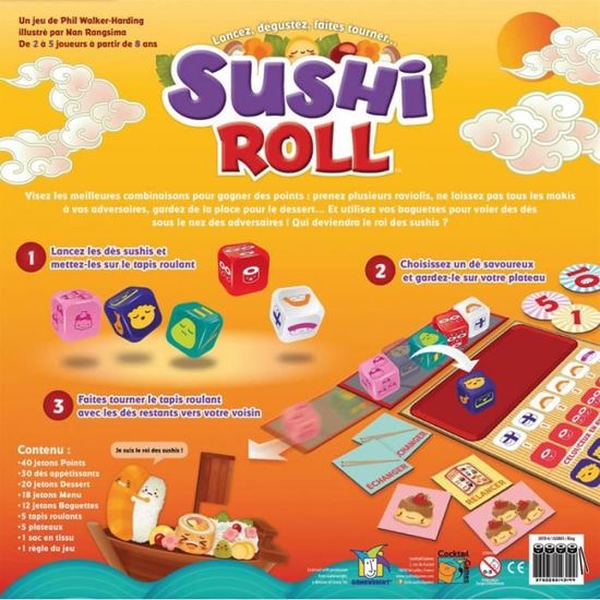 Jeu de société Sushi Roll - Cocktail Games - 2 à 5 joueurs - Dès 8 ans - jeu  de base - Cdiscount Jeux - Jouets