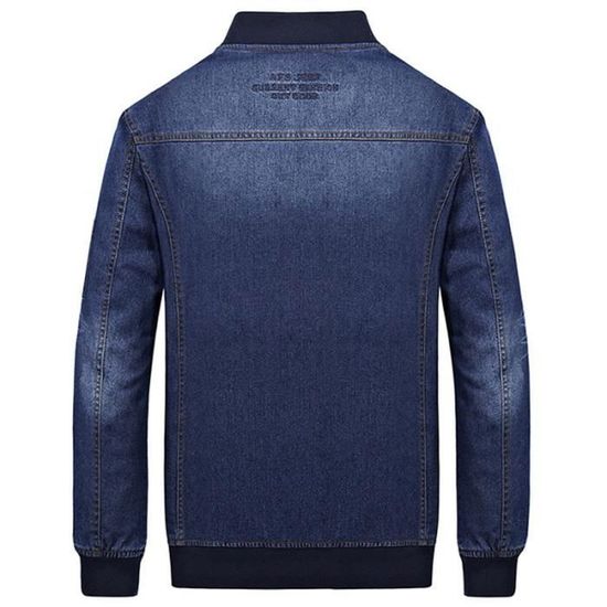 Veste en jean zippé homme outlet
