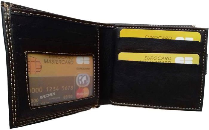 Portefeuille Photo Personnalisé Classique Homme Porte-Monnaie Carte